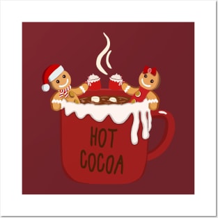 Gingerbread Man Cocoa Hot Tub Posters and Art